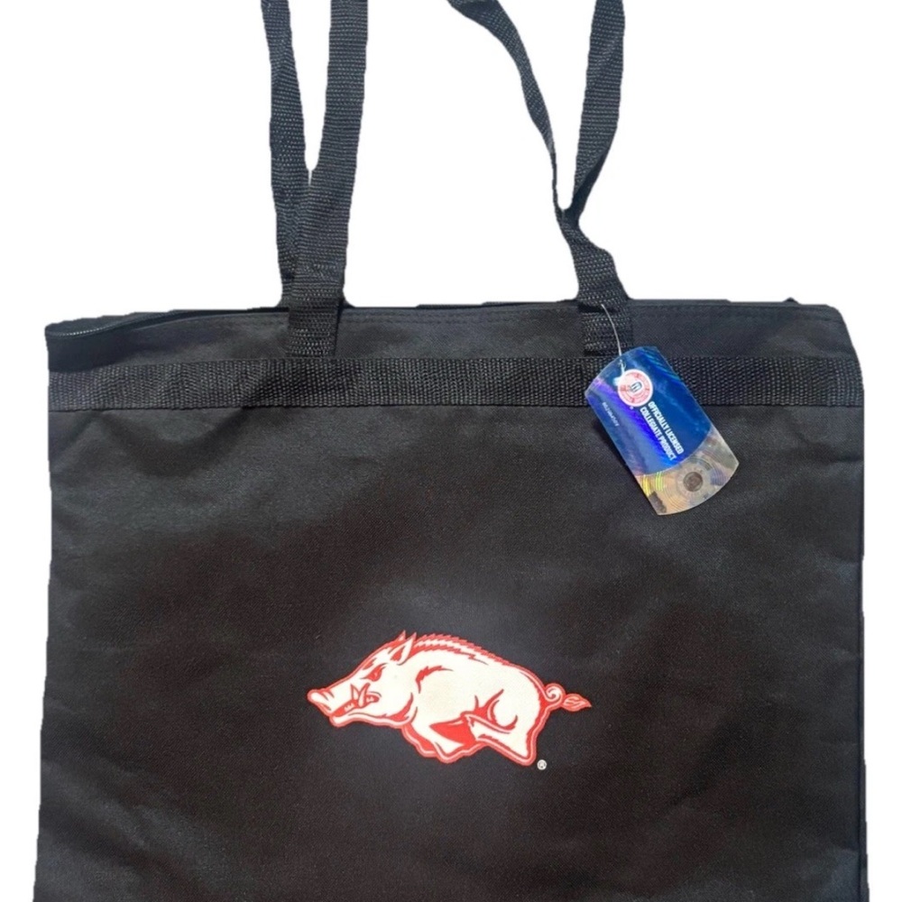 Arkansas Razorback zipper Tote Bag